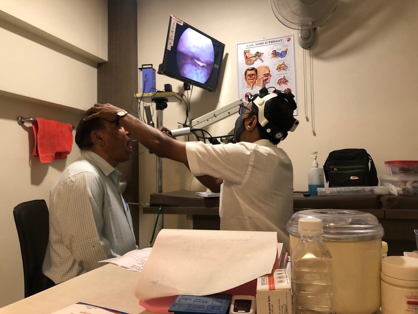 An ENT doctor who treats what is there, not more than that
